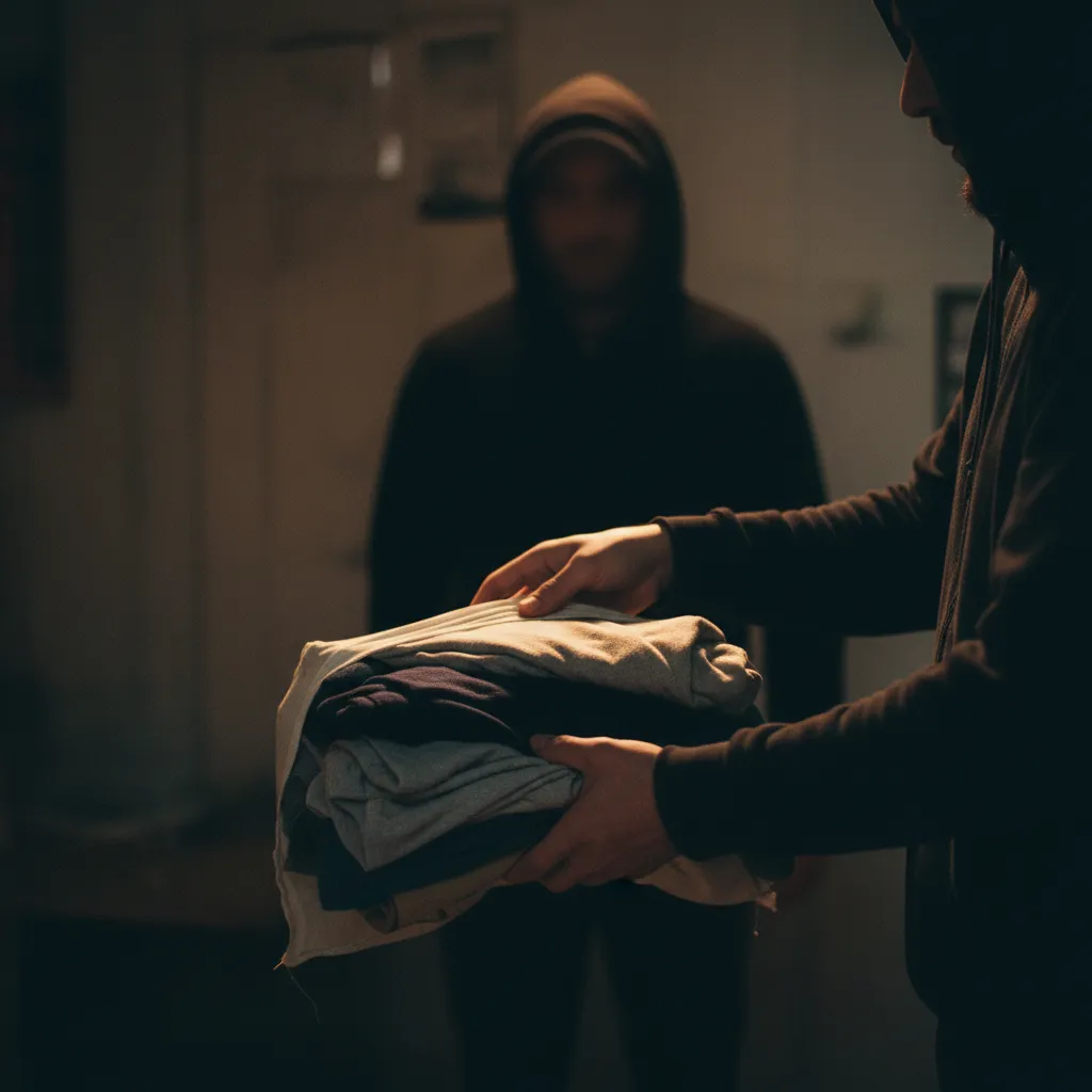 A quiet, anonymous act of kindness — help given without anyone knowing who gave it.